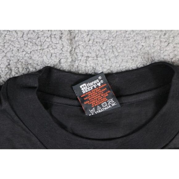 Vintage Harley Davidson T-Shirt Men L Black Graphic Print Easthampton MA USA - Picture 3 of 7